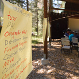 Students gather in the outdoor classroom at Sagehen Creek Research Station, near Truckee, Calif. PHOTO: Courtesy of Paul Kirchner Studios, all rights reserved