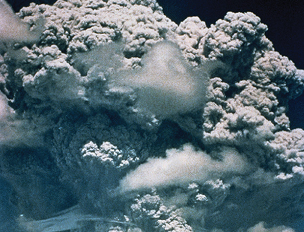 Pumping sulfate particles into the stratosphere could mimic the effects of the 1991 Mt. Pinatubo eruption, when sulfate aerosols in the atmosphere helped lower average global temperatures by preventing sunlight from reaching the ground. PHOTO: Getty Images