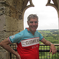 Daniel Lashof in Bordeaux, France, July 2014, sporting a shirt from the fall 2013 New York to Washington, D.C., Climate Ride. PHOTO: Diane Regas