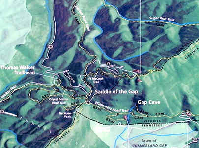 Cumberland Saddle Map