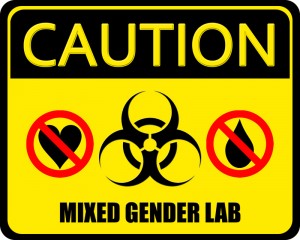 caution mixed gender lab
