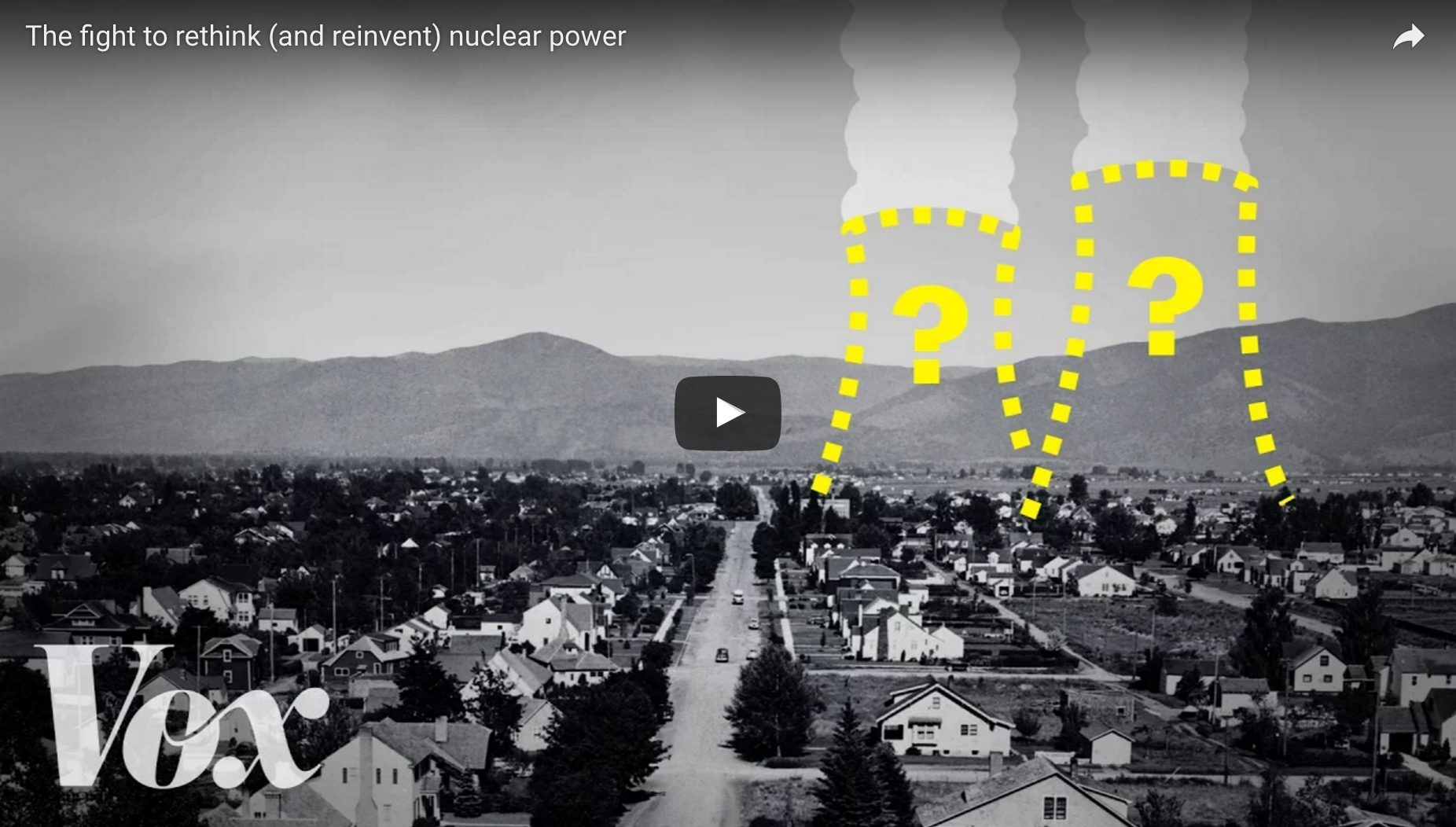 Screenshot of a Vox video on nuclear energy