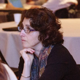 Berkeley Food Institute faculty co-director Claire Kremen listens during a discussion group at the May symposium. PHOTO: Lauralyn Curry-Leech