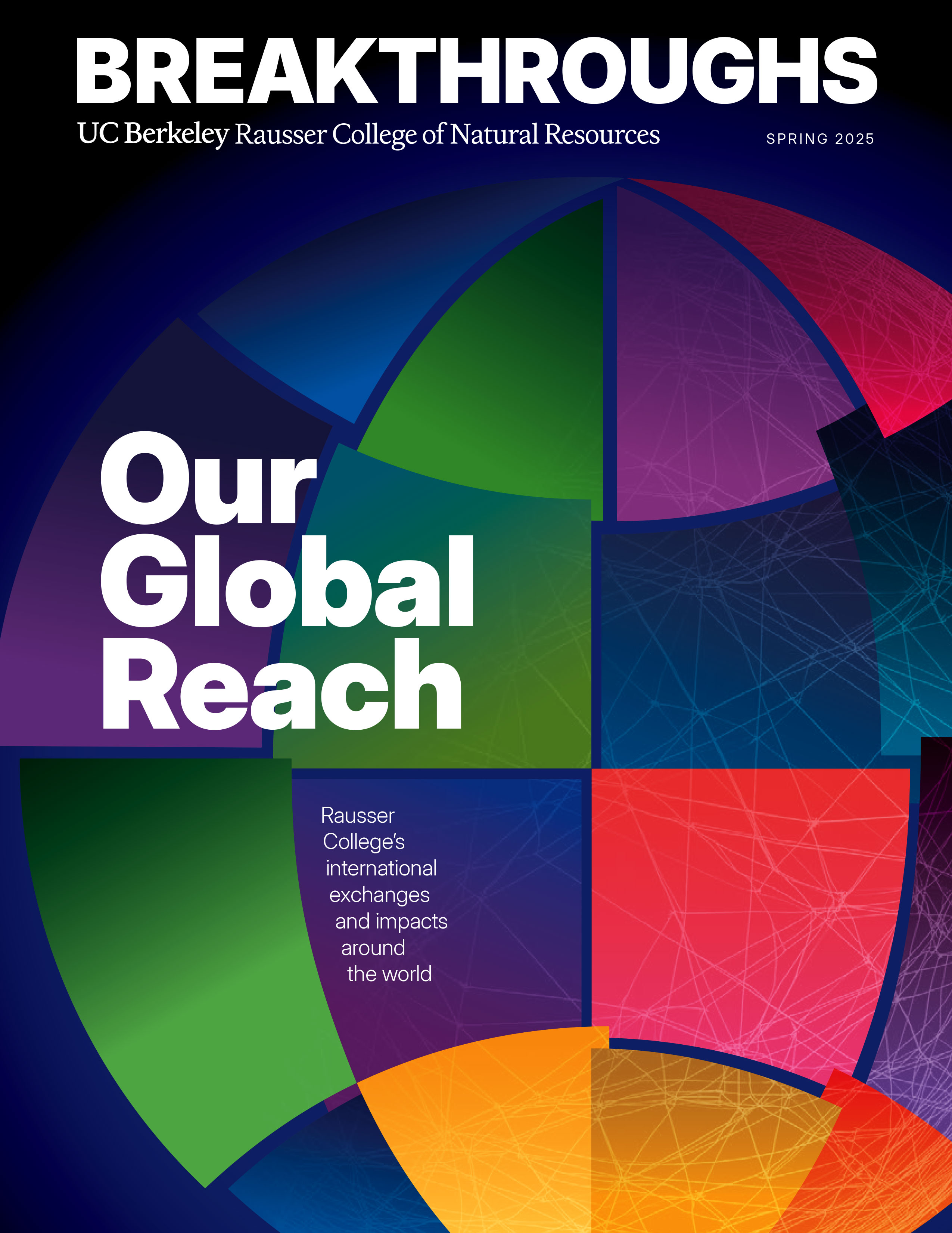 Cover of Spring 2025 Breakthroughs magazine: Our Global Reach