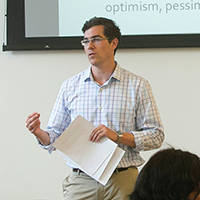 This summer, Winickoff introduced a dialogue on geoengineering as part of the College of Natural Resources–based Beahrs Environmental Leadership Program, which trains 40 to 50 mid-career environmental professionals from around the world. PHOTO: Jim Block