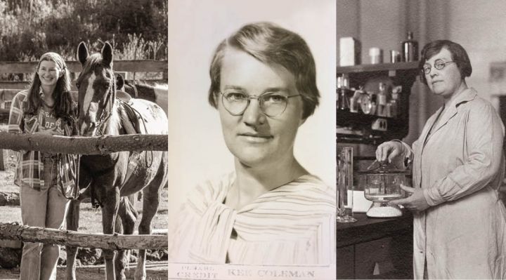 compilation of 2 images of women from CNR history