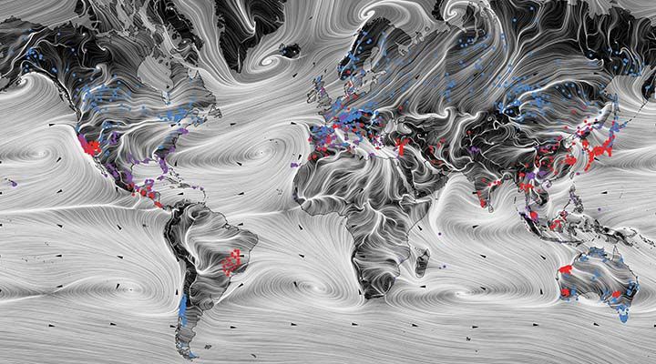 A map of global wind currents