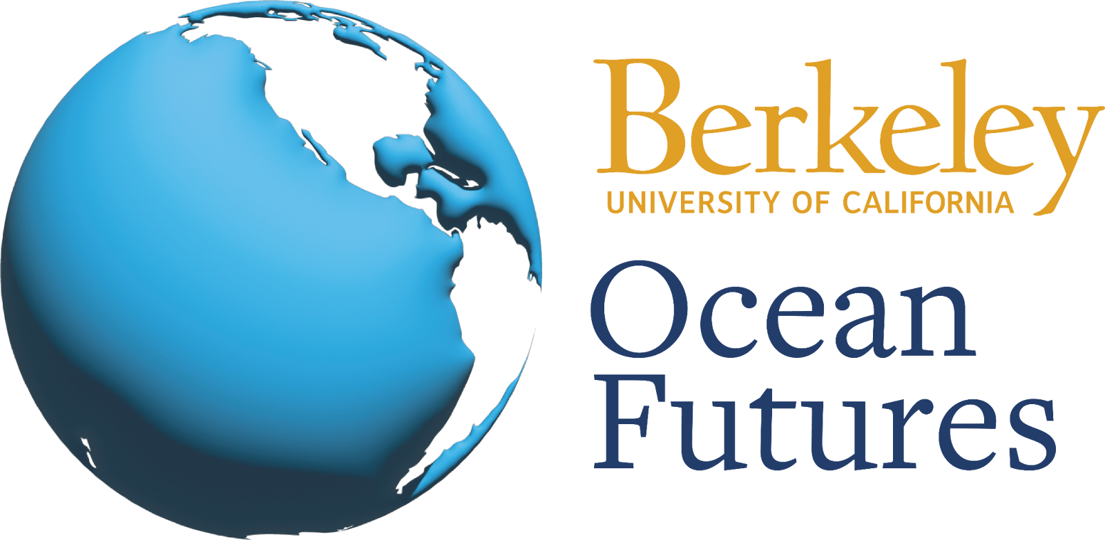 An image of earth with the UC Berkeley logo and the words Ocean Futures