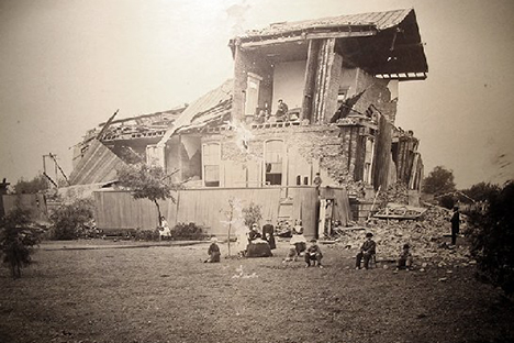 distruction from a 19th century earthquake on the hayward fault