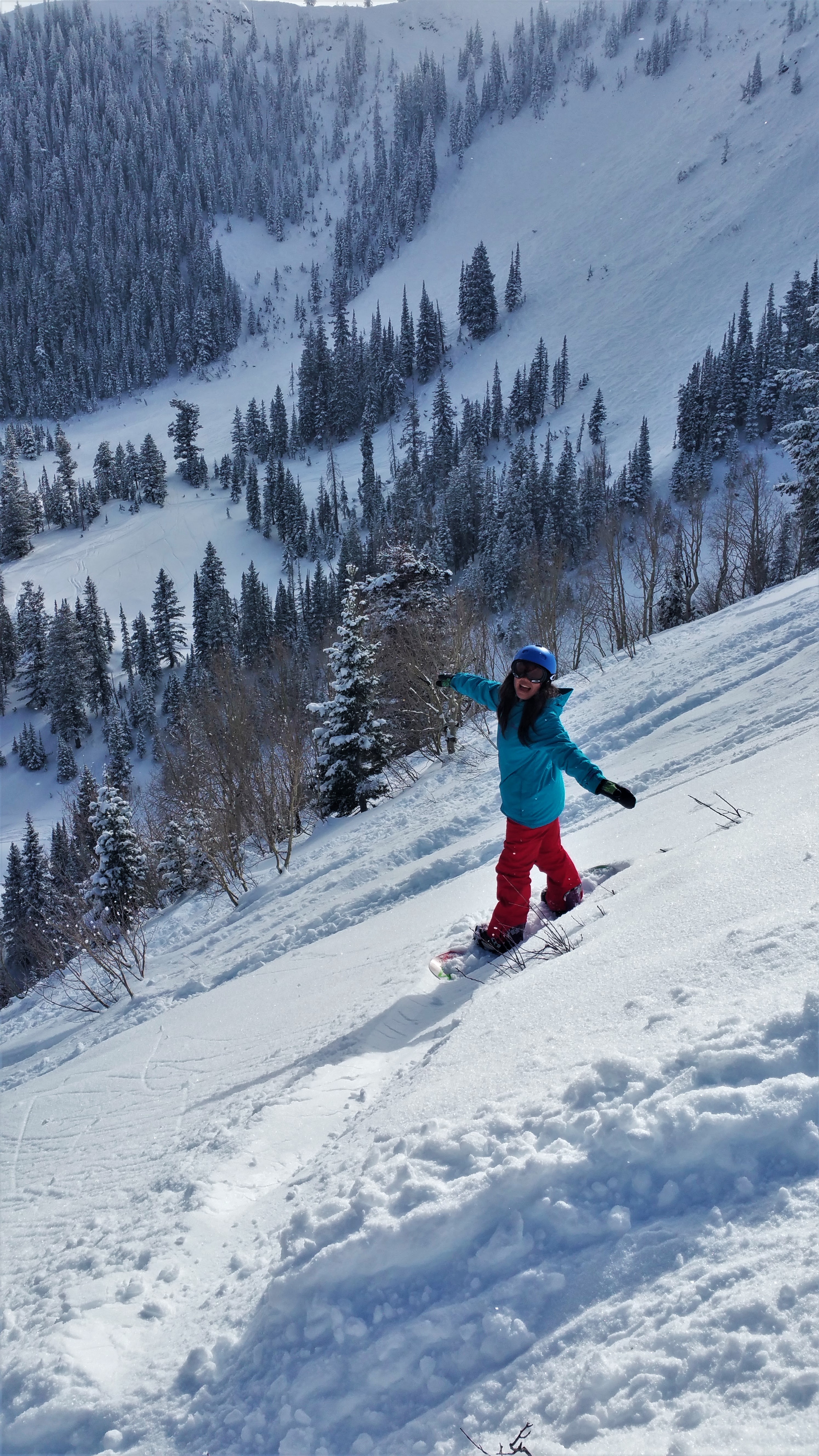 Kimberlie Le snowboarding