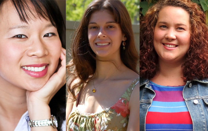 Headshots of the three award winners