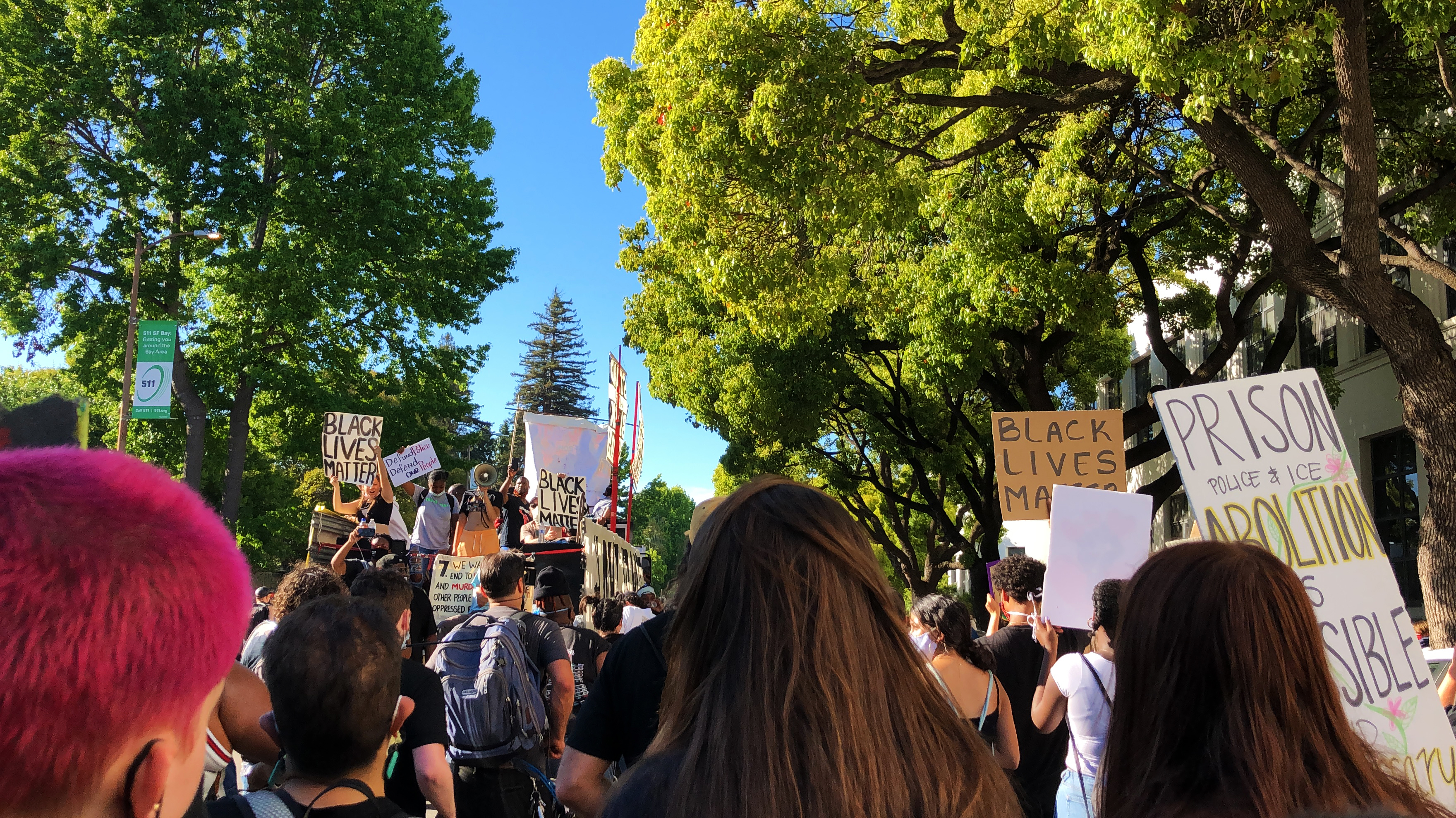 Protestors on Berkeley campus