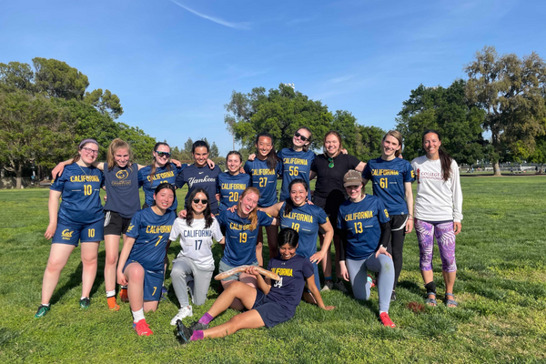 The Tarts women's frisbee team at UC Berkeley.