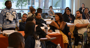 Fortunata Msoffe, left, addresses a classroom in a session on Monday, June 27