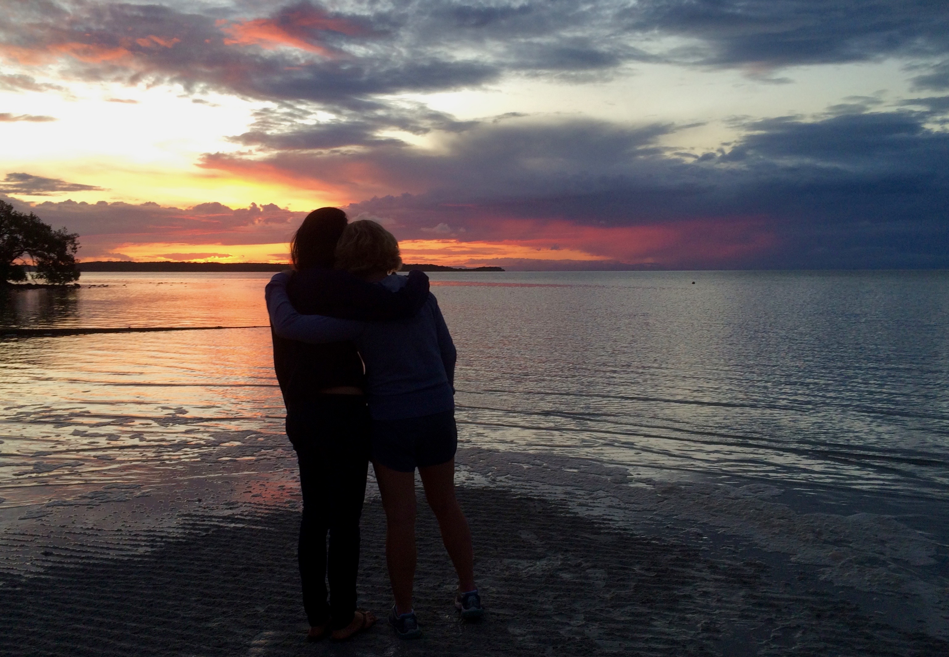 Rosalind catching a sunset on North Stradbroke Island in Australia, where she conducted marine biology research