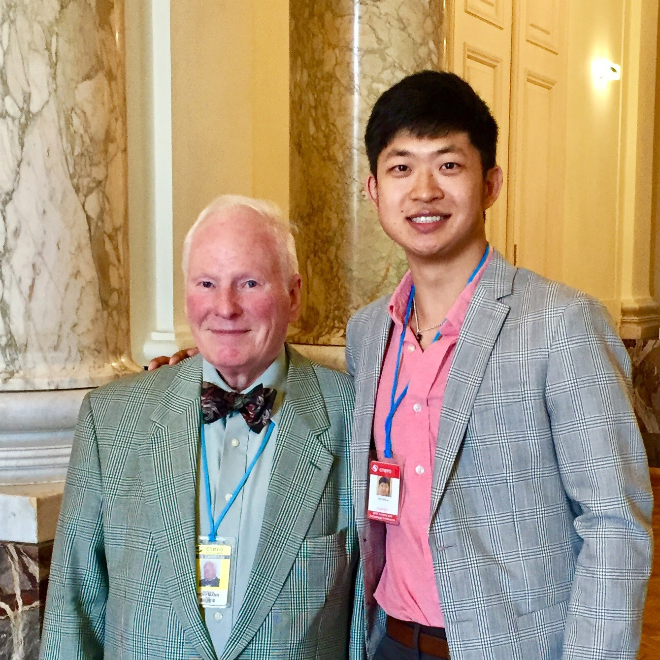 Kevin in Vienna with Wolfgang Hoffman, the founder and first Secretary of the CTBTO and the negotiator of the Comprehensive Nuclear Test Ban Treaty.