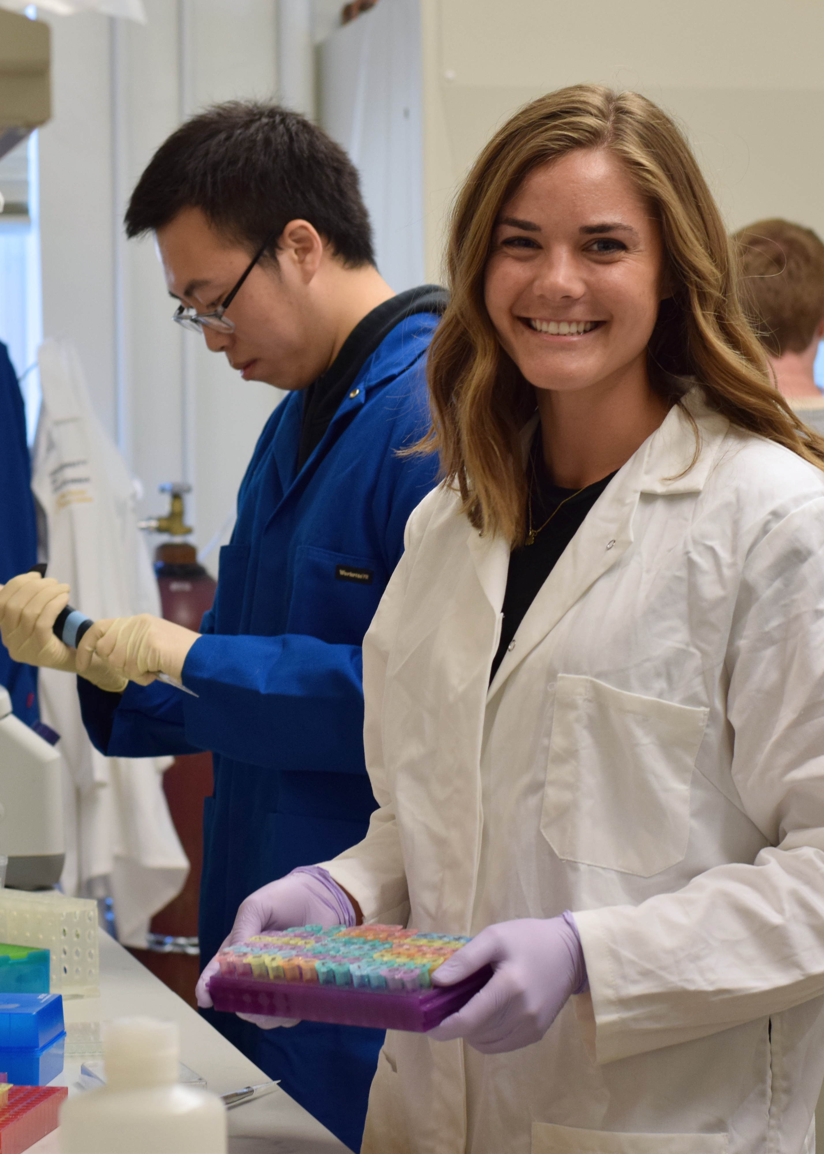 Student researchers in a lab.