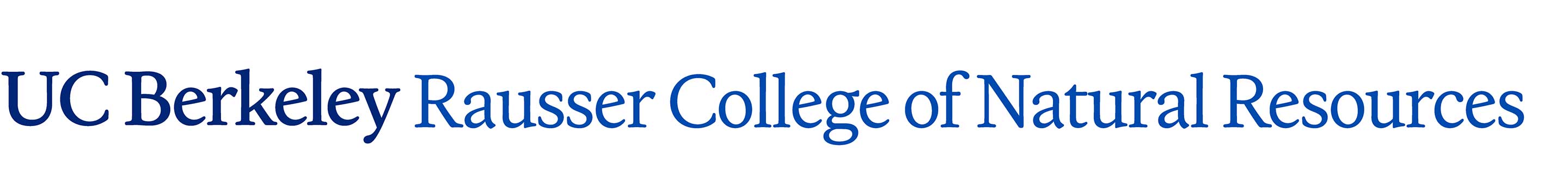 Logo: UC Berkeley Rausser College of Natural Resources 