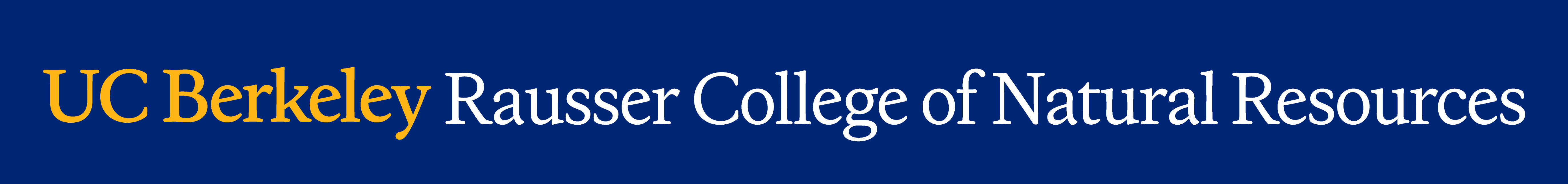 Logo: UC Berkeley Rausser College of Natural Resources 