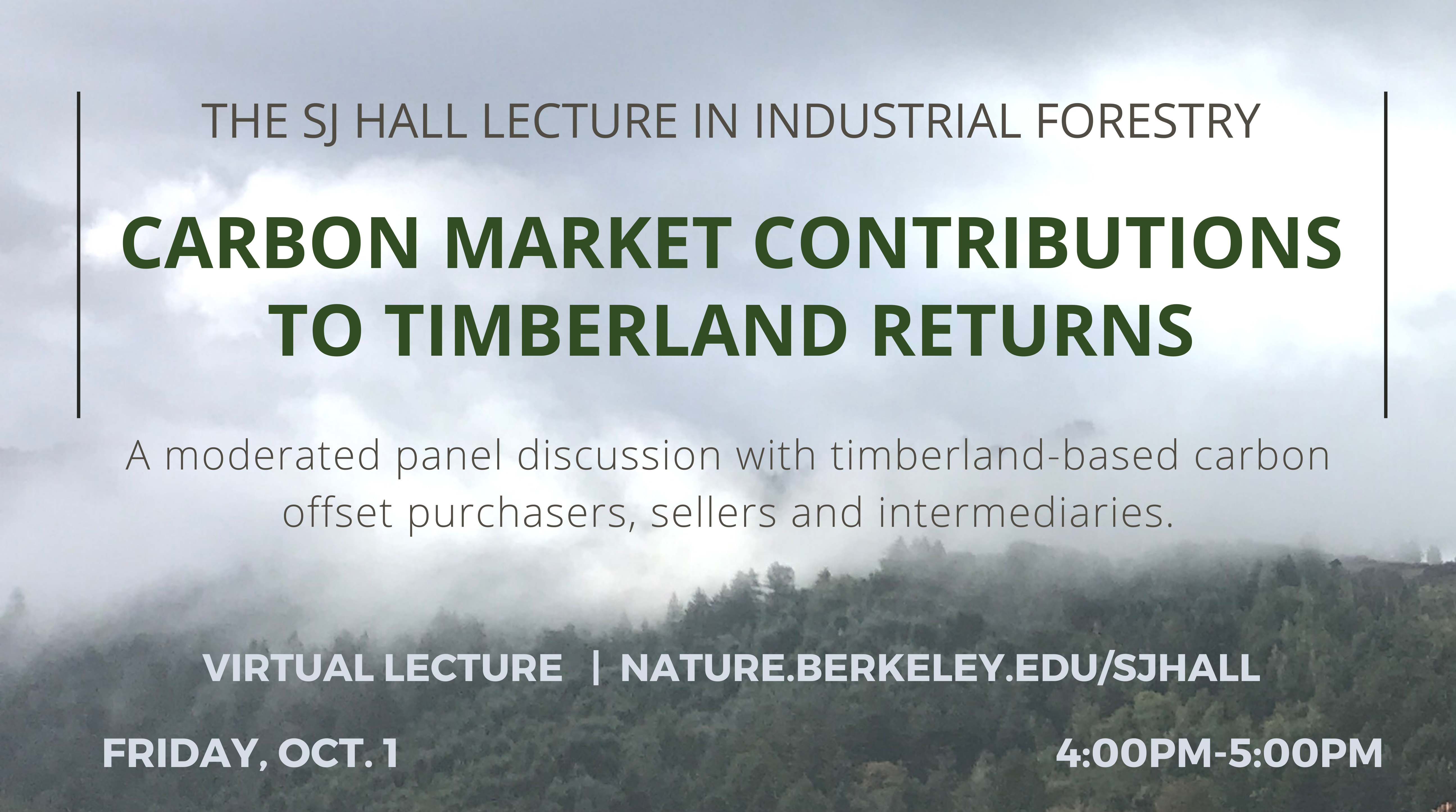 Carbon market contributions to timberland returns. A moderated panel discussion with timberland-bawsed carbon offset purchasers, sellers and intermediaries.