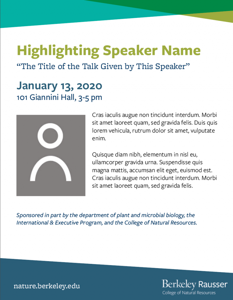 Flyer template for speaker events 