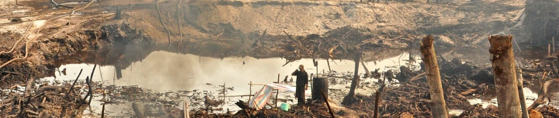 Person standing on pile inmine