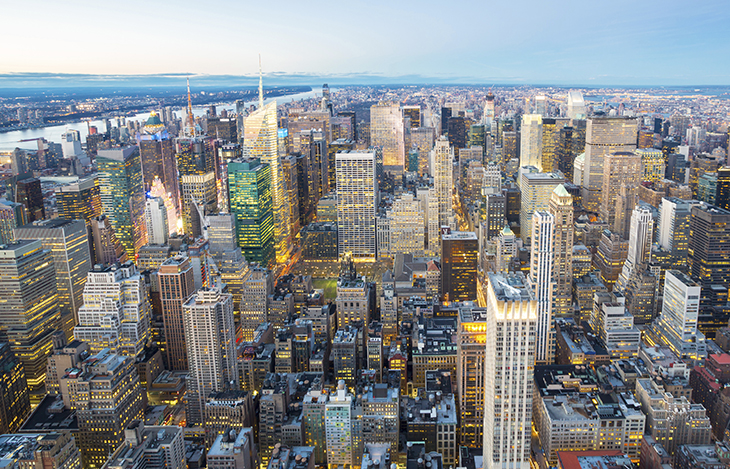 Aerial photo of a city