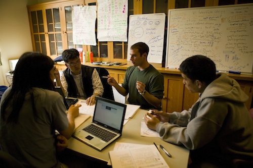 CNR students at work in a study group.