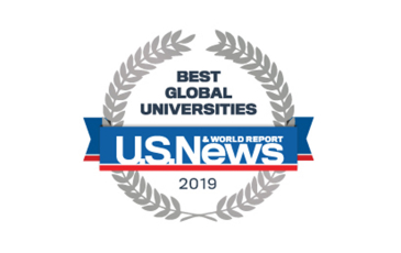 Global university ranking emblem.