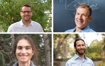 A grid of four faculty faces