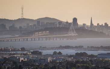 View of the San Francisco - Oakland Bay Bridge