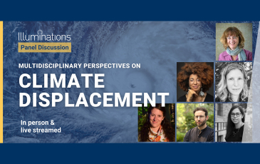 Climate Displacement panel infographic.
