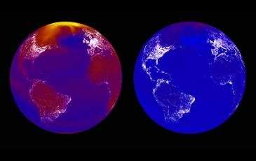 Heat images of the earth