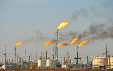 Oil and gas wells flaring