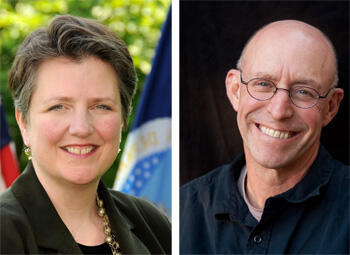 Kathleen Merrigan and Michael Pollan