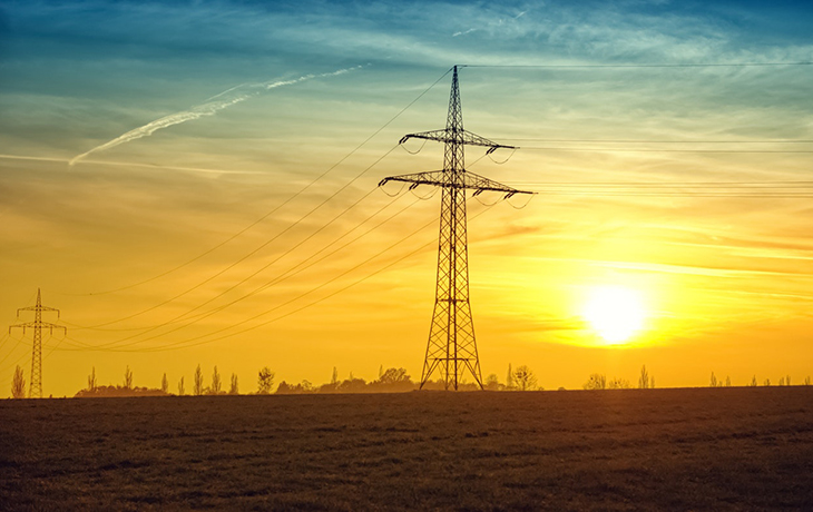 Photo of power lines. 