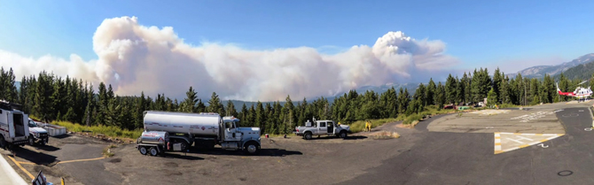 Scene from the Yosemite Rim Fire