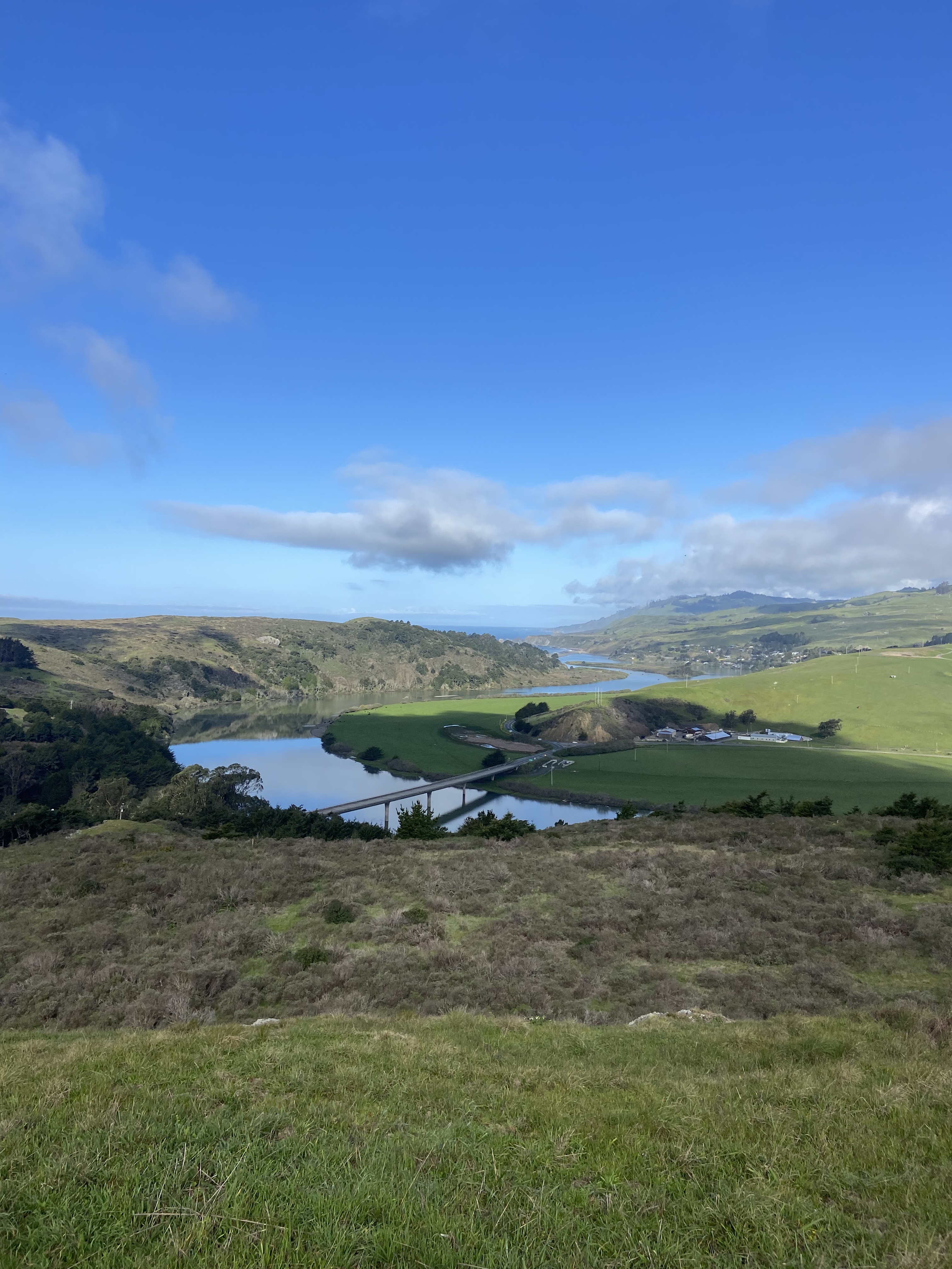 The Russian River estuary just downstream of the confluence with Willow Creek.