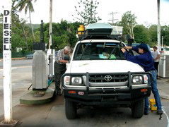 Gassing up for unpaved and bridgeless roads