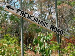 Fateful turnoff to Frenchmans Track