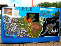 Mural on the ferry operators booth