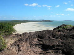 Up a volcanic escarpment